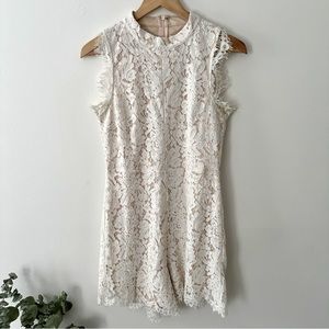 EUC HiDDEN Label White Lace Romper Size M